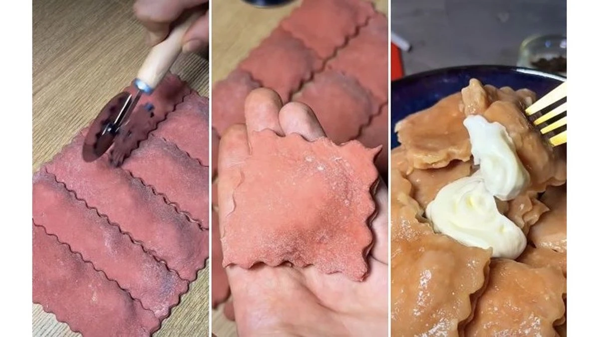 Różowe ravioli z efektem WOW. Goście nie zgadną, jak to proste